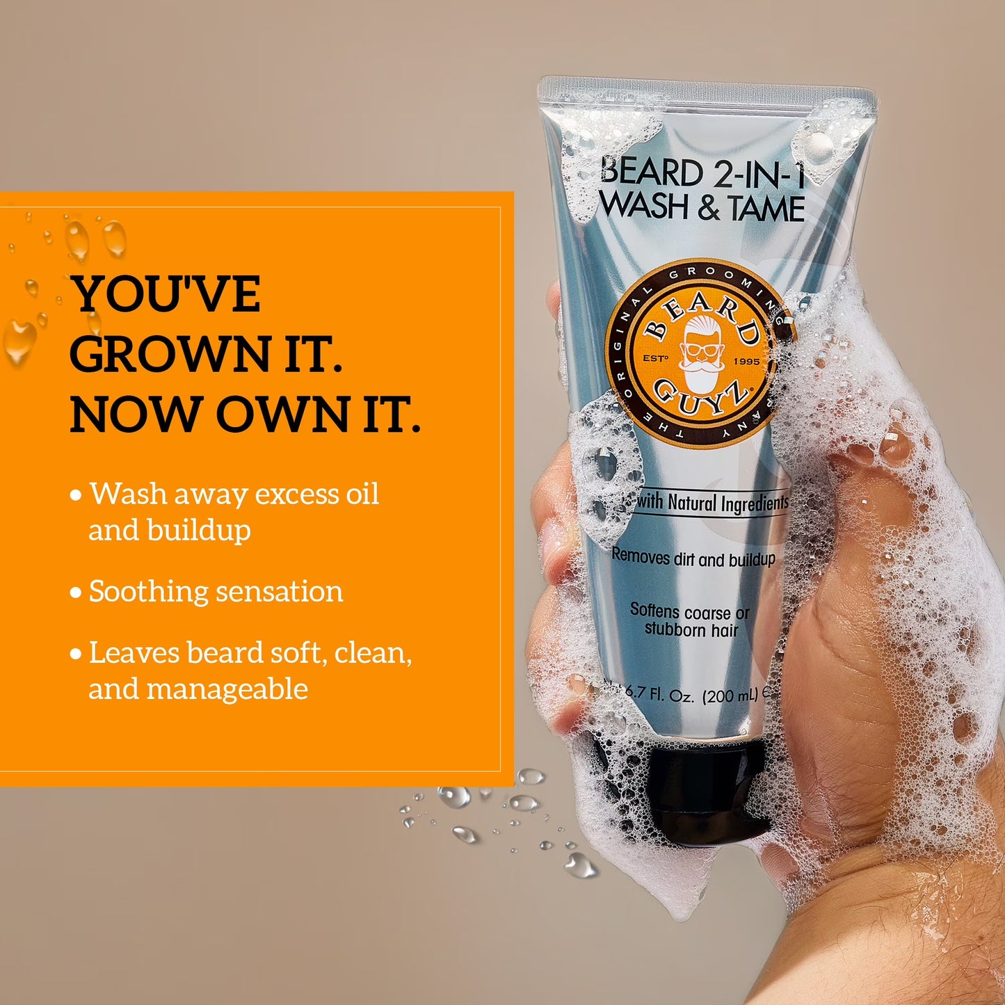 2-In-1 Wash & Tame Conditioner, with Argan Oil & Keratin, 8 Fl Oz