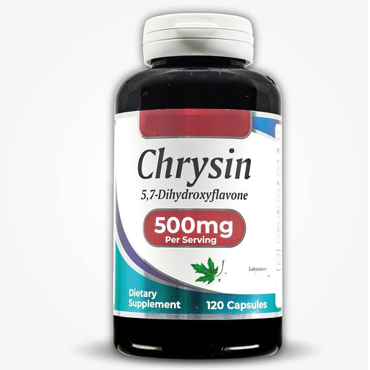 Chrysin Extract 500Mg 120 Capsules Passion Flower 100Mg 500Mg per Capsule