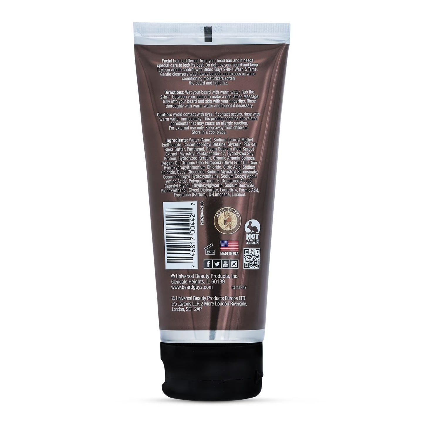 2-In-1 Wash & Tame Conditioner, with Argan Oil & Keratin, 8 Fl Oz