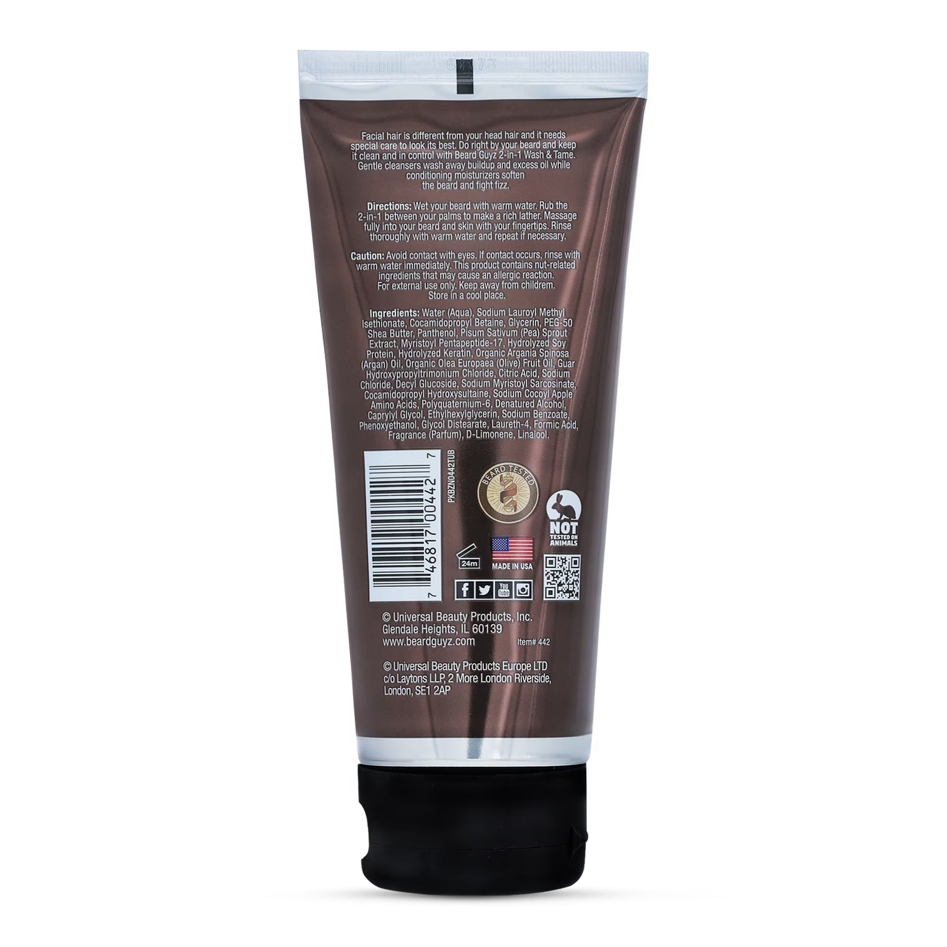 2-In-1 Wash & Tame Conditioner, with Argan Oil & Keratin, 8 Fl Oz