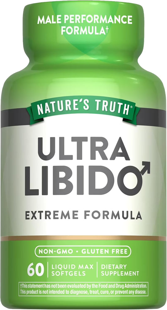 Ultra Libido Supplement for Men | 60 Softgels | Non-Gmo & Gluten Free | by Natures Truth