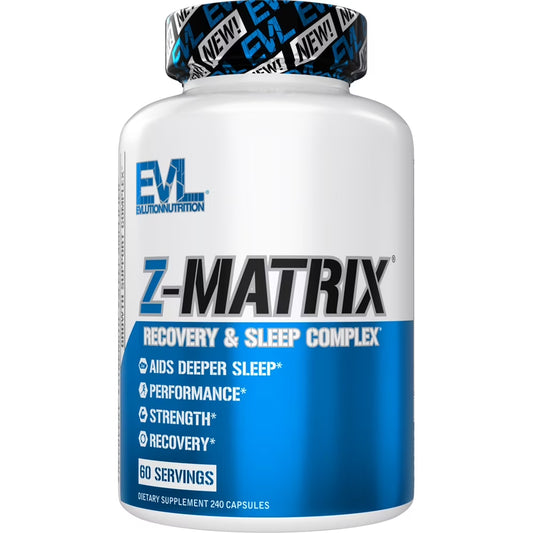 Sleep Supplement -  Sleep Aid with Z-Matrix for Muscle Recovery - Sleeping Pills Mineral Complex with Zinc, Magnesium & L-Theanine - EVL Z-Matrix 240Ct Capsules