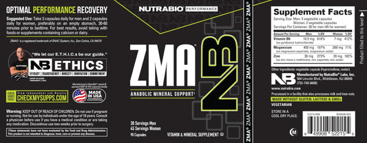 ZMA Supplements for Men & Women- Zinc Magnesium Supplements to Support Hormone Levels -Sleep- Muscle Recovery-Immune Health 90 Count
